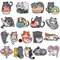 Patches Zum Aufbügeln 18 Stück Aufnäher Katze Niedlich Aufnäher Kinder Patch Sticker Flicken Zum Aufbügeln Bügelbilder Patches Sticker Zum Aufbügeln für Kleidung t-Shirt Jeans