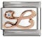 Italian Charms Rose Gold Letter A-Z Charm Link fits all 9mm Italian Charm Bracelet - UK stock (Letter L)