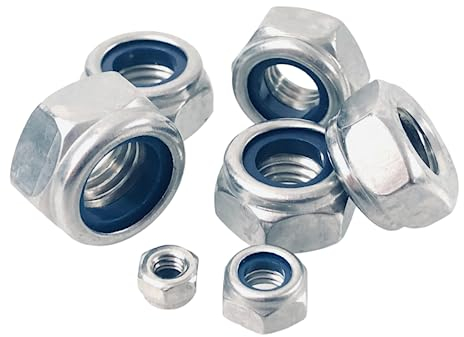 Stoppmuttern Sicherungsmuttern Sechskantmuttern Schraubenmutter DIN 985 Edelstahl A2 M2,5 M3 M4 M5 M6 M8 M10 M12 M14 // EHK