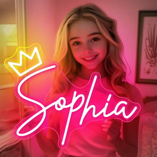 Custom Neon Sign for Wall Decor Personalized Large Neon Signs Customizable Nails Room Home Decor Wedding Birthday Party Decorations Bar Game Room Decor Neon Lights 10-45