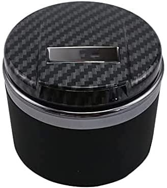SXLLKI Auto Aschenbecher für Mercedes Be-nz C Glc Class W205 2015, Tragbare Rauchfreien Stand Zylinder Zigarette Einfache Reinigung mit Deckel Ideal Heim und Büro