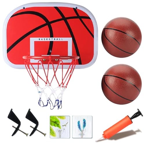 Mini-Basketballkorb, Indoor-Basketballkorb zur Wandmontage für Kinder, Ballspiel, Sport-Set, komplettes Basketball-Zubehör für Jungen-Mädchen-Schlafzimmer