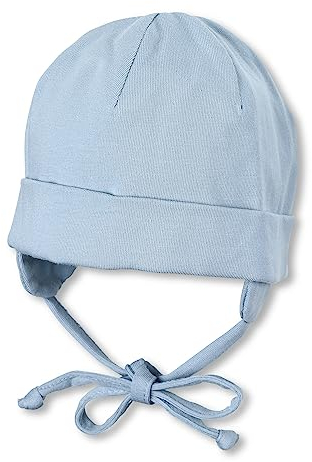 Sterntaler Baby Jungen Beanie Baby Organic Cotton Beanie - Beanie Baby, Kinderbeanie, Babymütze - aus Baumwolle mit Bindeband - bleu, 39