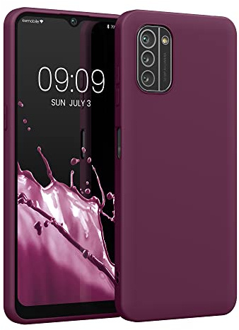 kwmobile Hülle kompatibel mit Nokia G21 / G11 Hülle - weiches TPU Silikon Case - Cover geeignet für kabelloses Laden - Bordeaux Violett