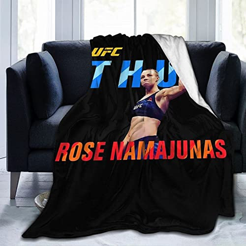 YINGD Thug Rose Namajunas Ultraweiche Mikrofleece-Überwurfdecke, leichte Steppdecke für Sofa, Schlafzimmer, Büro, Reisen