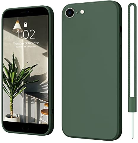 ElestBela iPhone 7/8 Hülle, iPhone SE 2022 Hülle, iPhone SE 2020 Hülle, Hanyhülle iPhone 7/8 Case Dünn Slim mit Microfiber, Kratzfeste Rundumschutz Schutzhülle Hülle für iPhone SE 2/7/8 Grün