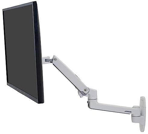 Ergotron - Braccio per monitor singolo LX, montaggio a parete VESA - per monitor fino a 34 pollice, 3,2-11,3kg - Bianco (45-243-216)