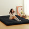 ROYGROW Japanische Futon-Matratze in voller Größe, Bodenmatratze im japanischen Stil für Erwachsene, faltbare Boden-Isomatte, Tatami-Matte, Camping-Matratze, Wave Black