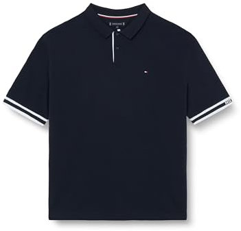 Tommy Hilfiger Polo Manches Courtes Homme Plus Slim Fit, Bleu (Desert Sky), XXL