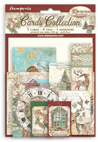 Stamperia SBCARD18 Cards Collection, 0, 30,5 x 30,5 x 0,4 cm