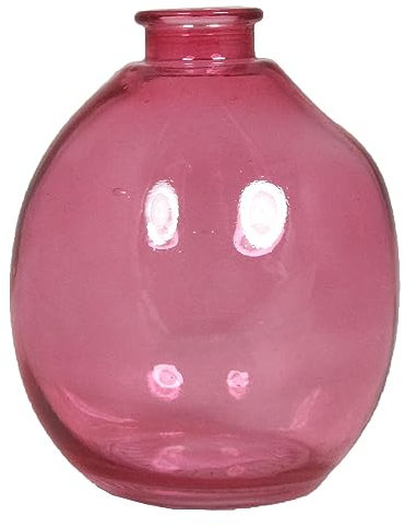 INNA-GLAS Bouteille en Verre EDURNE, Rose-Transparent, 12cm, Ø10cm - Bouteille décorative