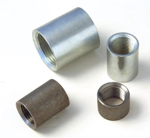 Atusa halbe Stahlmuffe Schwarz – Anschweißmuffe aus Stahl ST 37-2 gefertigt, eignet sich hervorragend um nachträglich ein Gewinde an Rohre anzubringen (3/4 Zoll x 17 mm)