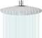 Docce Fisso Rotondo Soffione Doccia a Pioggia in Acciaio Inox Soffione Doccia a Pioggia con Getti In Silicone Anticalcare 304 Acciaio Inox Ultra Sottile (Argento, 25 cm)