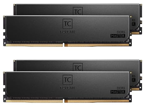 TEAMGROUP T-Create Master CTCMD596G6000HC32AQC01 - Modulo di memoria DDR5 R-DIMM 96 GB (4 x 24 GB) 6000 MHz (PC5-48000) CL32 Hynix M-DIE Workstation Ram nero, CTCMD596G6000HC32AQC01