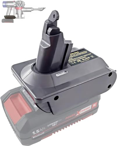 EIN18V6 Für Dyson V6 Batterie-Ersatzadapter für Einhell PXC 18V Akku Konverter für Dyson V6 SV03 SV04 SV06 Fluffy Animal Trigger Akku-Staubsauger