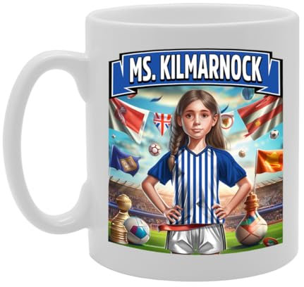 Coralgraph Football Fan Ceramic Mug - Perfect Novelty Gift for Soccer Lovers, Ladies & Girls - Printed Cup for Footie Enthusiasts (Kilmarnock)