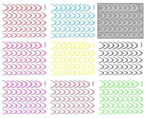 9 Sheets French Line Nails Art Stickers - Self-Adhesive French Tip Nails Decals