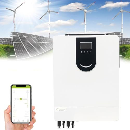WANGYYDS 8,2KW Inverter Ibrido Solare 48V DC a 220/230/240V AC off Grid Inverter Fotovoltaico con 160A MPPT Regolatore di Carica Solare, Funziona Senza Batteria