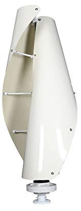 HEALBYBLE Generatore Eolico Verticale 3kw 4kw 6kw Generatore Eolico Permanente Maglev ad ASSE Verticale 12v 24v 48v con Controllo MPPT,Grande Durata(White,MPPT Controller_24V)