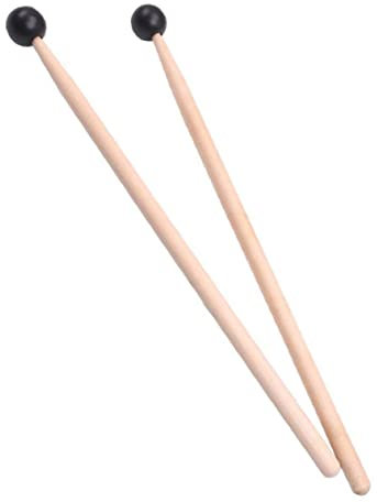 Toyvian 2stücke Holz Glockenspiel Sticks Mit Gummikugelkopf Für Xylophon-trommelstöcke Und Glockenspielschlägel Für Junge Mädchen Und Anfänger Zum Üben Passend Für Glockenspiel Und Xylopho