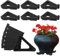 Meng Jiaran 28 Pcs Plant Pot Toes, Plant Pot Feet Triangle Breathable Non Slip Garden Stands for Potted Plant Prevent Rot Indoor and Outdoor Black