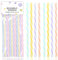 20 Reusable Pastel Plastic Straws 19cm - Drinking for Smoothies, Juice, Cocktails, 4 Pastel Colours, Great for Parties and All Occassions, Multicoloured, 7mm Diameter