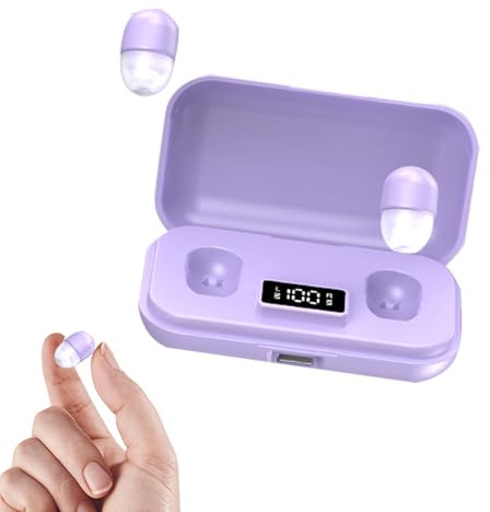 Invisible Earbuds Wireless Small Earphones Bluetooth 5.4 ENC Noise Cancelling Soft Headphones In Ear Mini Earbuds for Small Ears Invisible Ear Phones for iPhone Android Side Sleeping Work Sport Kids