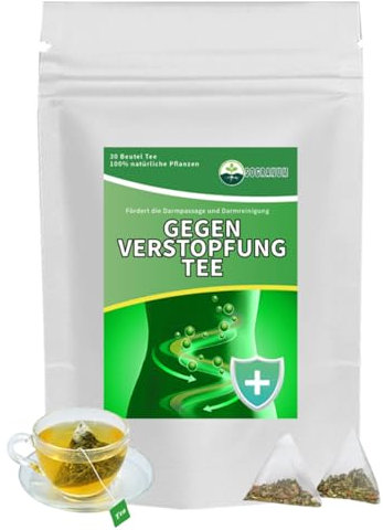 Tee gegen Verstopfung - Hochwertiger Detox Tee | Colon cleanser herbal tea - gegen Blähungen - Abnehmen | 100% traditionelle Pflanze - 30 Teebeutel