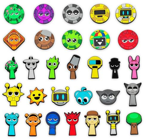 30 Pcs S-prunki Shoe Charms for Croc Charms, Cartoon Anime Jibbitz, PVC Shoes Accessories Charm for Kids Girls Boys Women Men