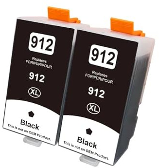 WEIYAOYAOWH 912XL Tintenpatrone for OfficeJet 912 XL, kompatibel mit den Druckern 8020, 8022, 8023, 8024, 8025, 8026, 8028, 8010, 8017 und 8018(2pcs Black)