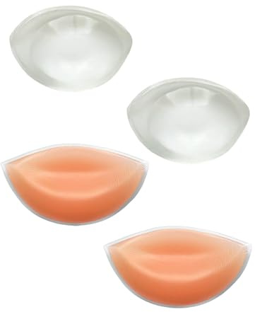 hommova 2 Pair Chicken Fillet Bra Inserts, 2 Colors Silicone Bra Inserts Push up Enhance the Contour