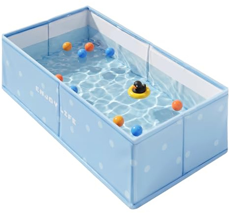 Vicloon Bañera plegable para Niños, Bañera Grande para Niños Pequeños, Bañera Portátil Grande para Niños Pequeños con Tapón de Drenaje, para Baño y Juegos, Interior y Exterior, 75 * 45 * 23cm(Verde)