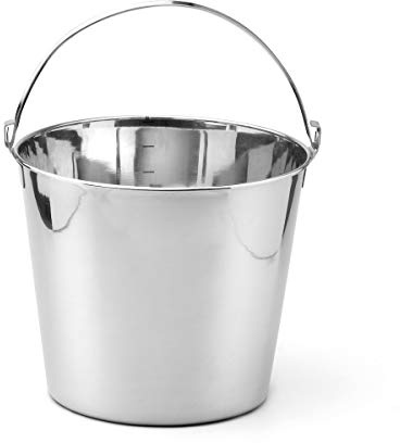 Weis 26005 Edelstahleimer 5 L, Edelstahl, Silber, 25 x 25 x 20 cm,
