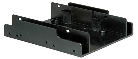 ROLINE Montageadapter, 3,5 Zoll Rahmen für 2X 2.5 HDD, schwarz