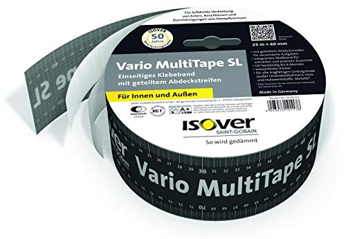 Isover Vario Multitape SL 25 m x 60 mm Klebeband mit geteiltem Abdeckstreifen für Dampfsperrfolien