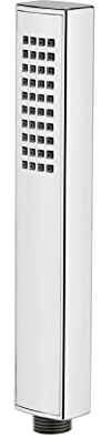 Nuie HO306 ǀ Modern Bathroom Rectangular Easy-Clean Shower Handset, 240mm x 38mm, Chrome