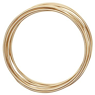 Vaessen Creative Aluminiumdraht, Hellgold, 3mm x 3m, Aluminium Wire, Basteldraht, Dekodraht, Floristikdraht Aludraht Schmuck 3 mm x 3 Meter | Biegsam Schmuckdraht Hell Gold, 300 x 3 x 3 cm, 3