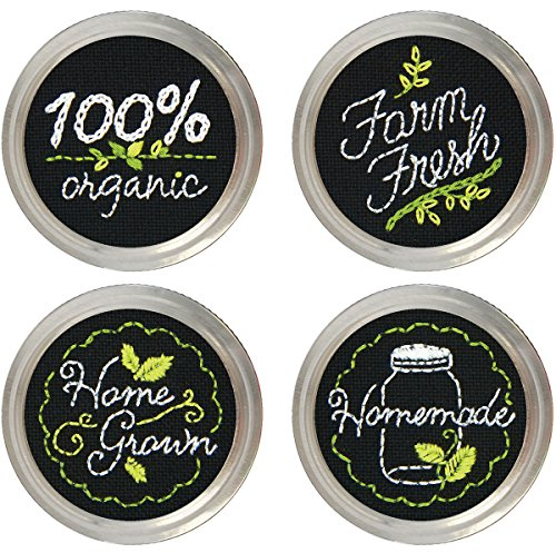 DIMENSIONS Jar Topper Garden Market Needlecraft, Schwarz