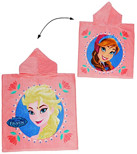 alles-meine.de GmbH Badeponcho - Frozen - die Eiskönigin - 50 cm * 105 cm - 3 bis 6 Jahre Poncho - mit Kapuze - Handtuch Strandtuch Baumwolle - ELSA Anna Arendelle völlig unv..