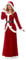 Smiffys Deluxe Weihnachtsfrau-Kostüm, Rot, mit Kapuzenkleid & Gürtel