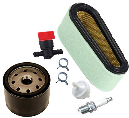 OxoxO Filtre à air,Filtre à Carburant,Valve d'arrêt de Carburant 492932 Filtre à Huile Compatible avec Moteurs Briggs&Stratton 12.5-17 HP 496894 394358 494768