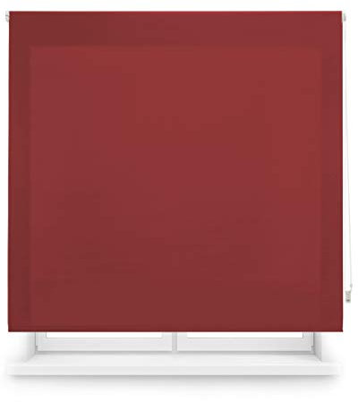 Blindecor Ara | Lichtdurchlässiges Rollo | Bordeauxrot | 140 x 250 cm (BxH) | Stoffgröße 137 x 245 cm | Rollos für fenster