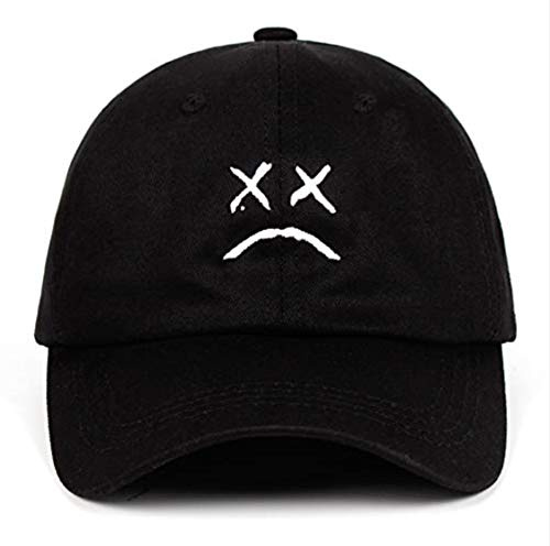 Trauriges Gesicht Papa Hut Stickerei 100% Baumwolle Baseballmütze Hip Hop Mütze Golf Love Snapback Damen Herren