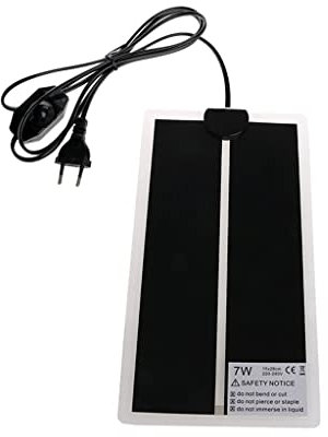 Youlin Tapis Chauffant Terrarium 7W,Température Réglable,Tapis Chauffant pour Reptiles,14 * 28cm