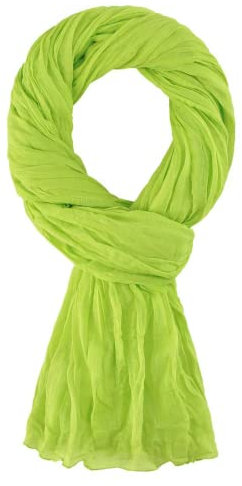 Allée du foulard - Sciarpa Scialle 100% cotone - Dimensione 110x200 cm – Verde Anice - Più di 40 colori Per uomo e donna. Sciarpa per tutte le stagioni.