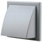 100 mm Non-Rattle Cowled Hooded Wall Extractor Vent Baffle with Removable Single Blade Back Draught Shutter Removable Hood Domestic and Commercial Use for Kitchen Bathroom Shop Restaurant