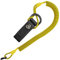 Ganzoo Spiral-Kabel Schlüsselanhänger elastisch mit Karabiner, Safety Lanyard mit Paracord-Mantel, Schlüsselband, Stretch Fang-Riemen, RSG Halterung für Polizei, Bundeswehr, Hausmeister, gelb