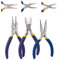 BENECREAT Set di 3 pinze per gioielli, 6 in 1 pinze per gioielli in nylon doppio clip per gioielli e clip per naso catena