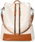 CLUCI Damen Rucksack Mode Leder Schultertasche Elegant Große Reiserucksack Leichter Tasche für Frauen 2 in 1 Beige mit Braun
