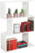 RICOO Standregal 97 x 70 x 25 cm, Weiß Matt - WM072-WM Spannplatte aus Holz, Büro Bücherregal, Wandregal Klein, Schmales Regal für Büro, Ablagen